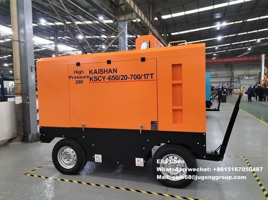 KSCY-650/20-700/17 18m3/Min 650CFM 20bar 17bar Tragbare Drehgasschraube Luftkompressor Schraubkompressor